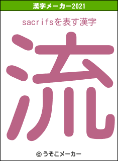 sacrifsの2021年の漢字メーカー結果