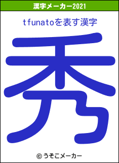 tfunatoの2021年の漢字メーカー結果