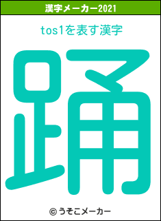 tos1の2021年の漢字メーカー結果