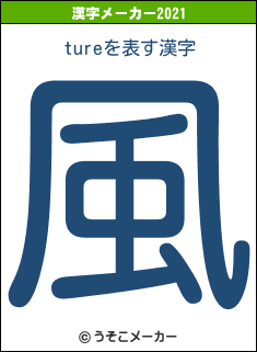 tureの2021年の漢字メーカー結果
