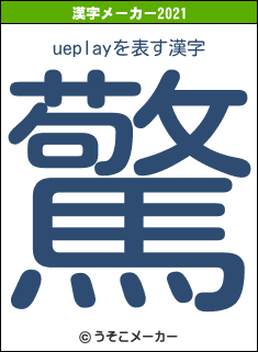 ueplayの2021年の漢字メーカー結果