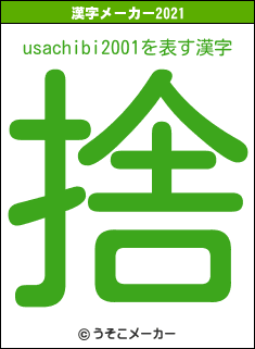usachibi2001の2021年の漢字メーカー結果