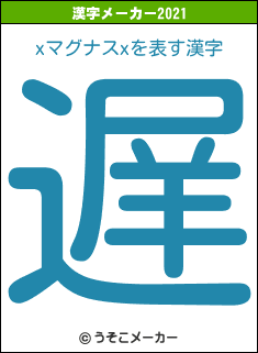 xマグナスxの2021年の漢字メーカー結果