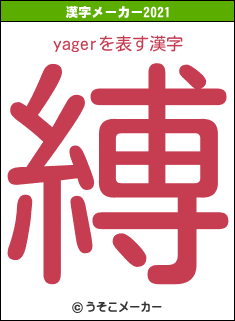 yagerの2021年の漢字メーカー結果