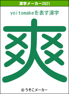 yoitomakeの2021年の漢字メーカー結果