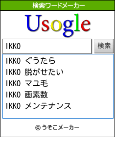 IKKOの検索ワードメーカー結果