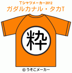 ガダルカナル・タカのTシャツメーカー2012結果
