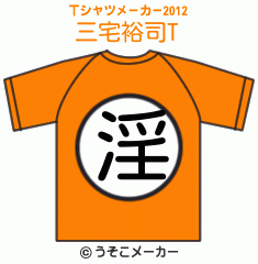 三宅裕司のTシャツメーカー2012結果