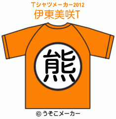 伊東美咲のTシャツメーカー2012結果