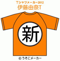 伊藤由奈のTシャツメーカー2012結果