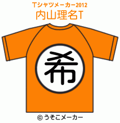 内山理名のTシャツメーカー2012結果