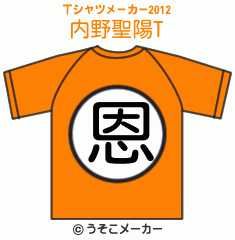内野聖陽のTシャツメーカー2012結果