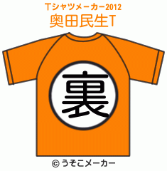 奥田民生のTシャツメーカー2012結果