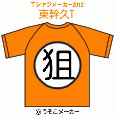 東幹久のTシャツメーカー2012結果