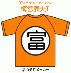 梅宮辰夫のTシャツメーカー2012結果
