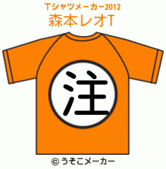 森本レオのTシャツメーカー2012結果