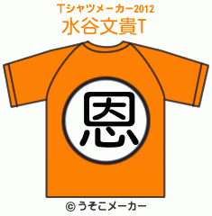 水谷文貴のTシャツメーカー2012結果