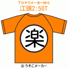江頭2:50のTシャツメーカー2012結果