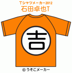 石田卓也のTシャツメーカー2012結果
