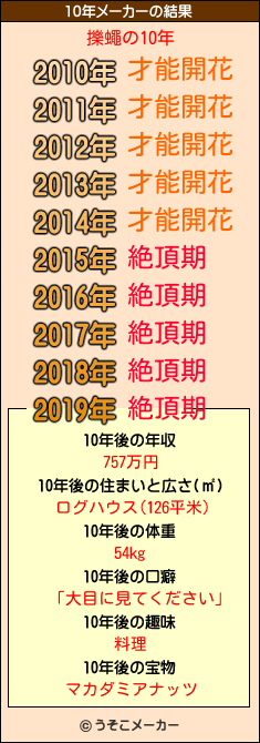 擽蠅の10年メーカー結果