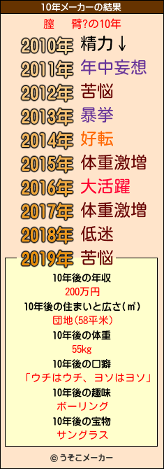 膣   臂?の10年メーカー結果