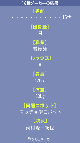 錄߼の16世メーカー結果