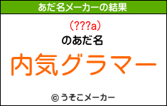 (???a)のあだ名メーカー結果