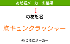 [のあだ名メーカー結果