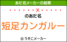 ʥ롦Х롼のあだ名メーカー結果