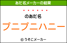 ʥեのあだ名メーカー結果