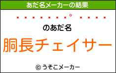 のあだ名メーカー結果