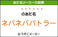 ̤のあだ名メーカー結果