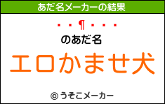 Զãのあだ名メーカー結果