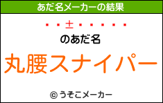 のあだ名メーカー結果