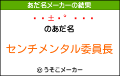 のあだ名メーカー結果