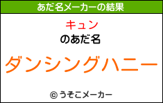 キュンのあだ名メーカー結果