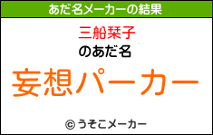 三船栞子のあだ名メーカー結果