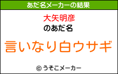 大矢明彦のあだ名メーカー結果