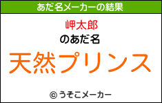 岬太郎のあだ名メーカー結果
