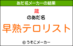 箴のあだ名メーカー結果