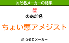 篋のあだ名メーカー結果