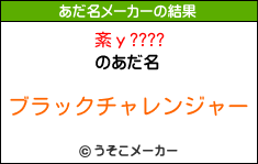 紊у????のあだ名メーカー結果