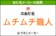 紲のあだ名メーカー結果