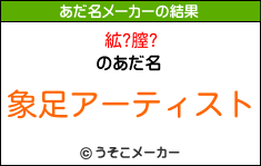 絋?膣?のあだ名メーカー結果
