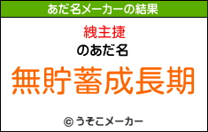 絏主捷のあだ名メーカー結果