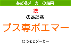 絖のあだ名メーカー結果