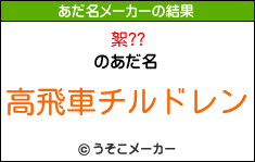 絮??のあだ名メーカー結果