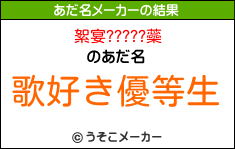 絮宴?????蘂のあだ名メーカー結果