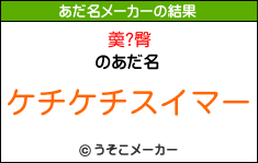羮?臀のあだ名メーカー結果