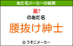 羹?のあだ名メーカー結果